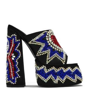 High heel platform mules